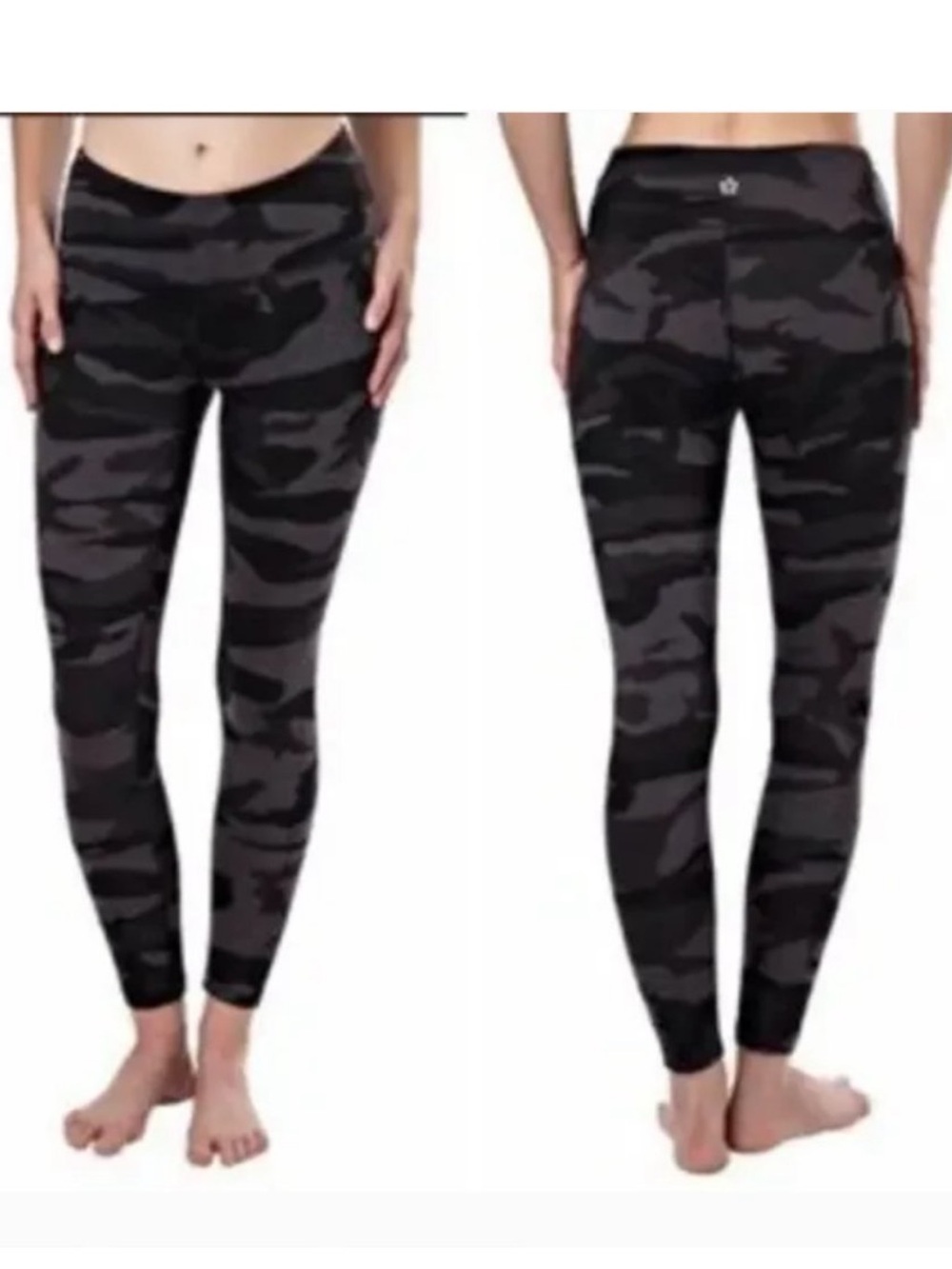 Tuff Athletics Women’s Grey and Black Camo Leggings Size L